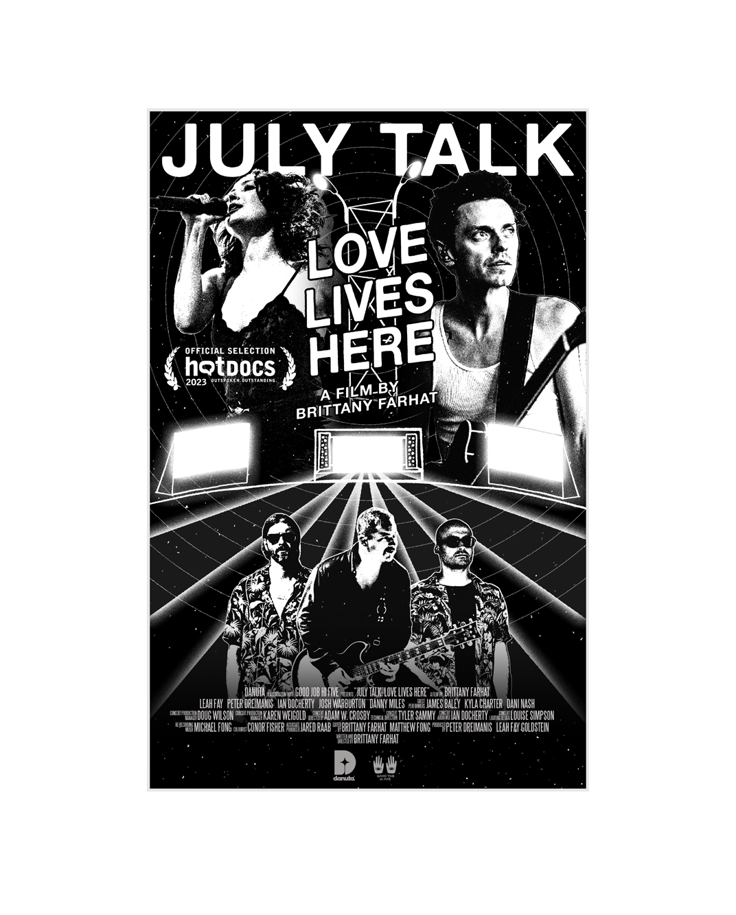 Love Lives Here Screen Printed Poster (Black & White)