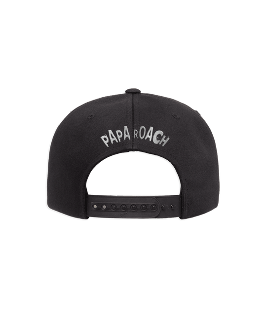 Silver Blackout Snapback Hat