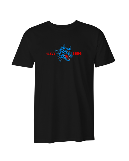 Heavy Steps Dog T-Shirt (Black)