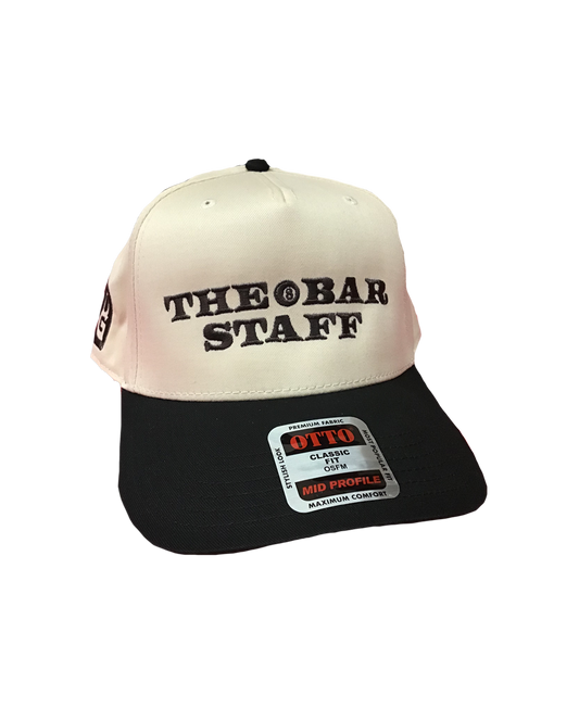 The Bar Staff Snapback Hat (Black / Cream)