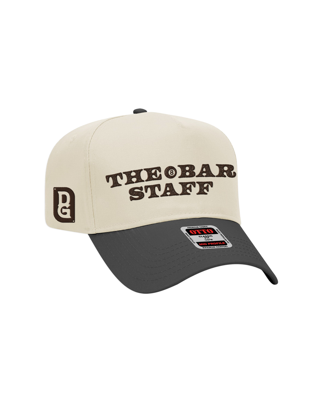 The OG Bar Staff Snapback Hat (Black / Cream)