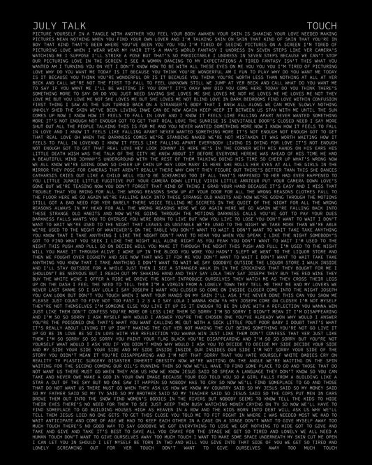 Touch X Lyric T-Shirt