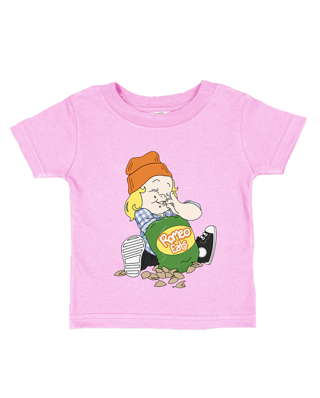 Romeo Eats Almonds Youth Tee (Pink)