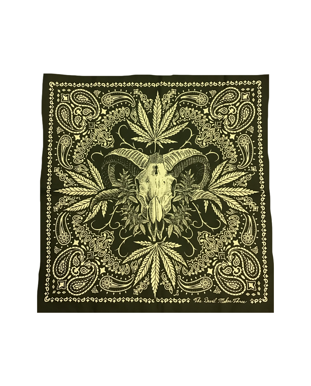 Weed Skull Bandana (Green)
