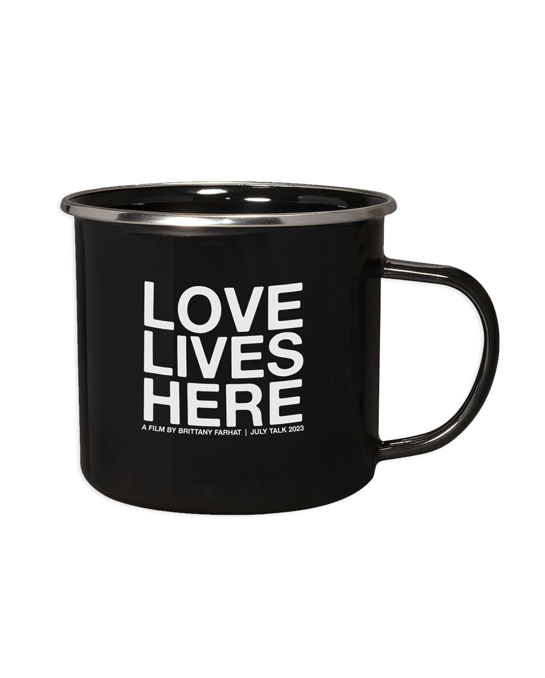 Love Lives Here Enamel Mug