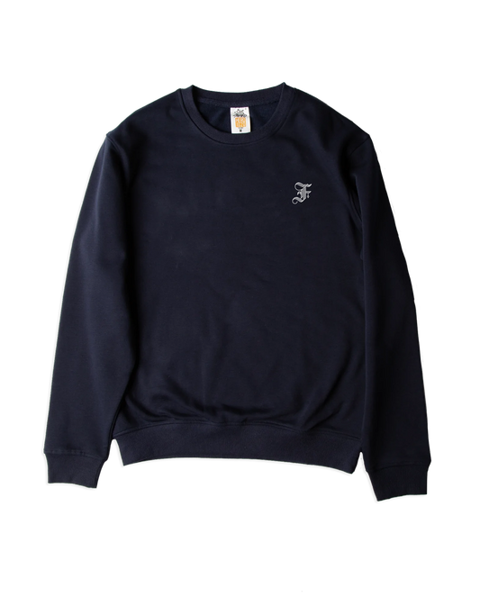 F Embroidered Crewneck (Navy)