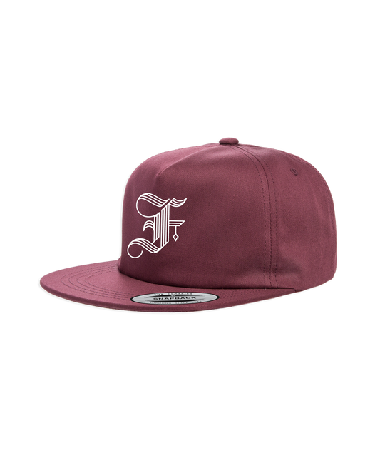 F Snapback Hat (Maroon)
